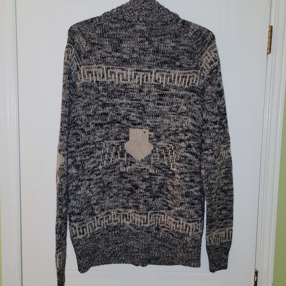 Triple Five Soul Men's Full Zip Thunderbird Wool Mix Sweater Size Medium